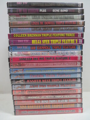 PORNO SUPERSTAR TRIPLE FEATURES 20 DVD PACK!