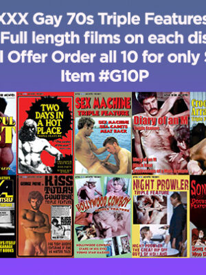 Ten XXX GAY Triple Features Package Deal 30 MOVIES!